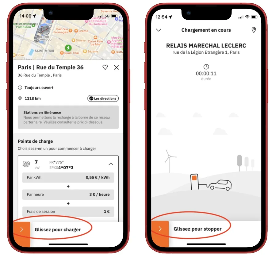 Détails de la station de charge en temps réel