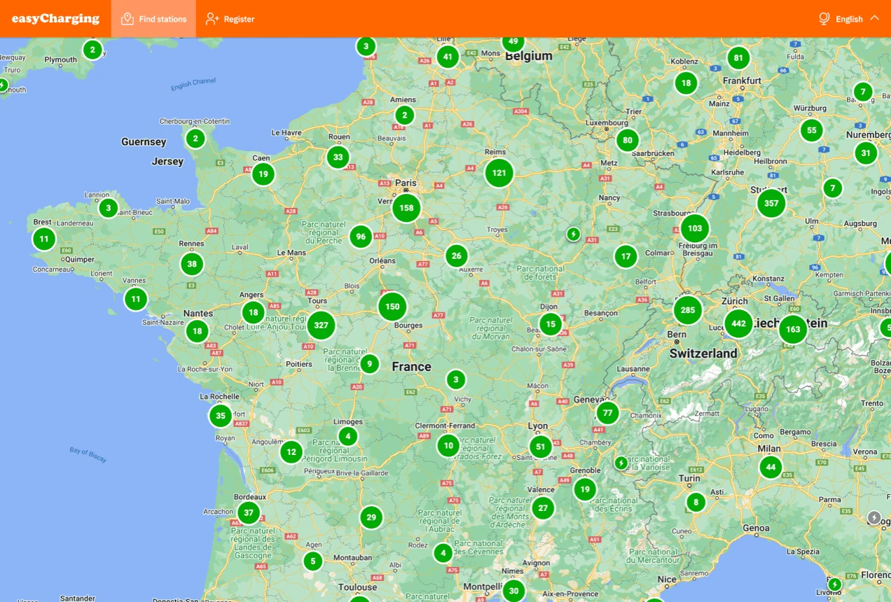 Points easyCharging en France