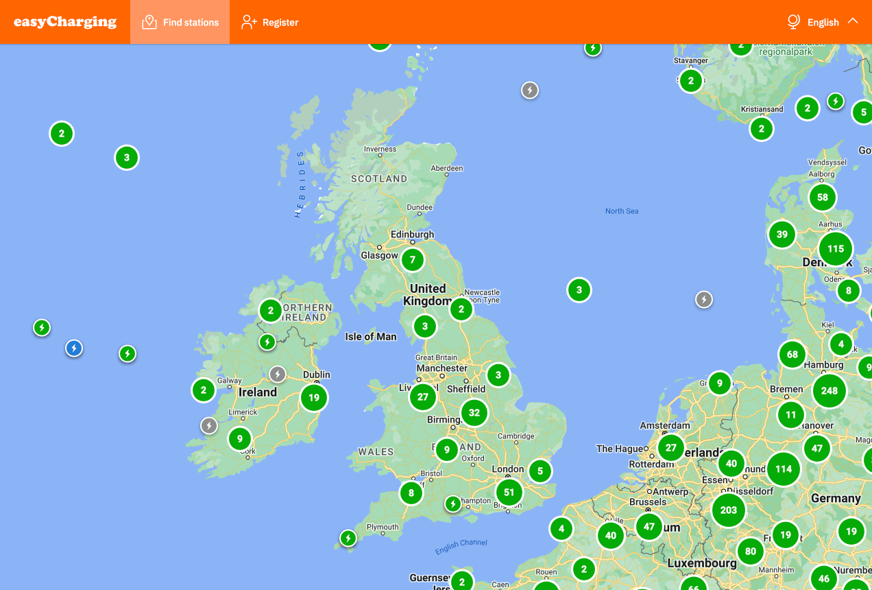 easyCharging points in UK